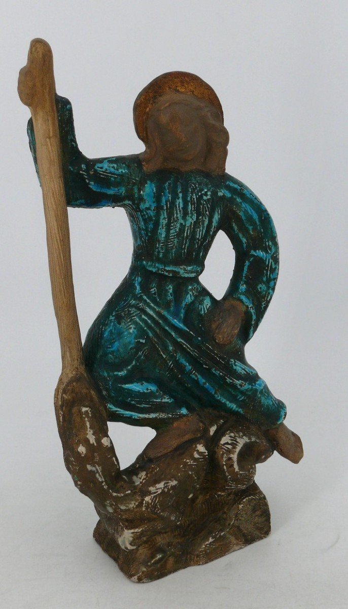 Pierre Le Faguays (1892/1962), Ceramic “saint George Slaying The Dragon” Art Deco.
