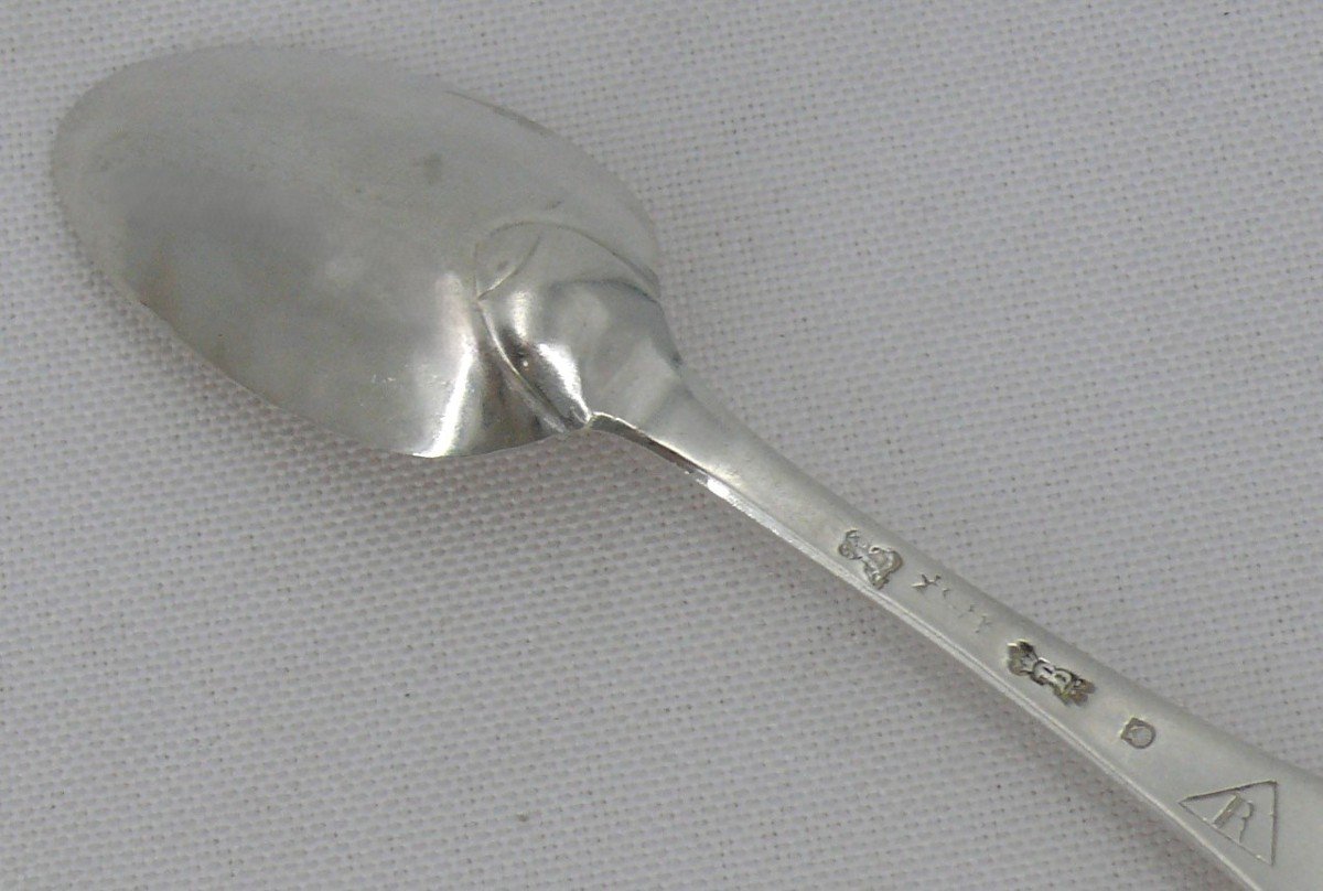5 Teaspoons In 18th Century Sterling Silver, Bordeaux, Grain/ball, Jean-françois Cadeau.-photo-2