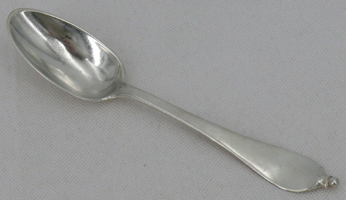 5 Teaspoons In 18th Century Sterling Silver, Bordeaux, Grain/ball, Jean-françois Cadeau.-photo-6