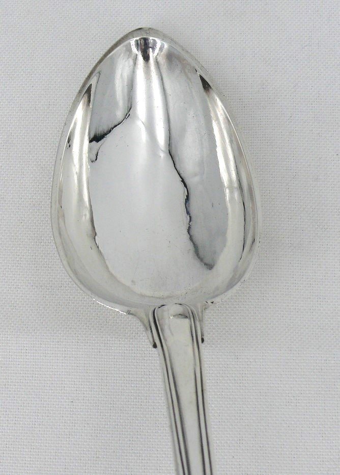 Very Beautiful Stewing Spoon, 32.7 Cm, 186 G, Sterling Silver 1st Rooster, Filet Model.-photo-1