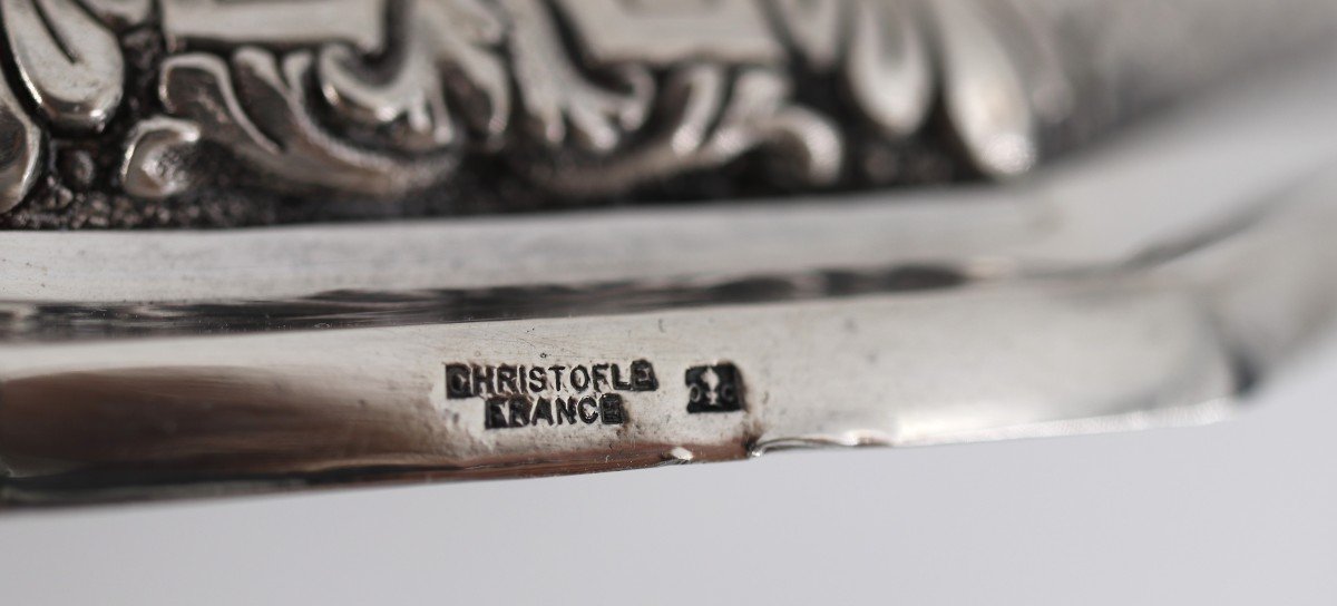 Christofle Modèle Duperier, Paire De Bougeoirs/flambeaux Métal Argenté, Excellent état.-photo-7