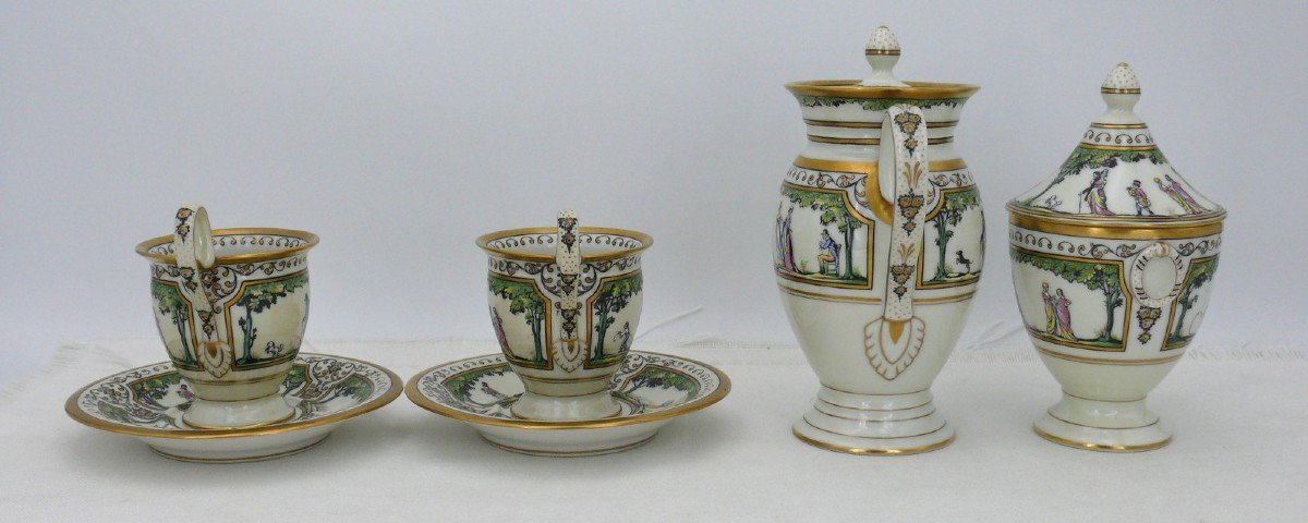 Raynaud Limoges, Promenade Au Palais Royal, Déjeuner Tête à Tête, Excellent état.-photo-1
