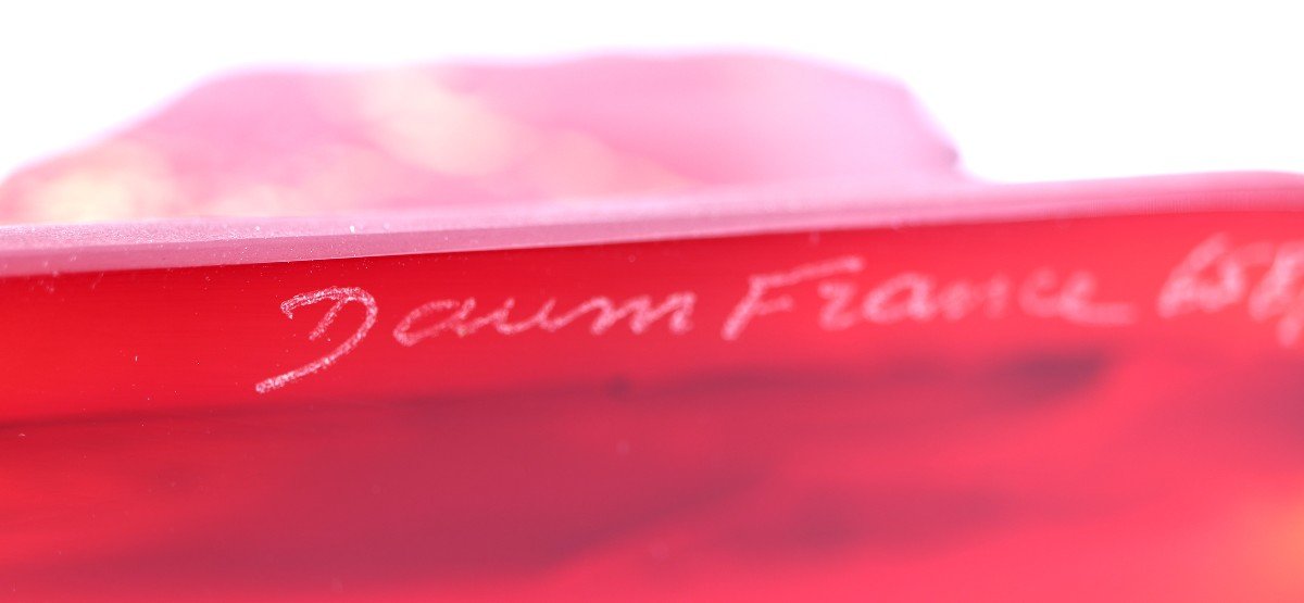 Alekos Fassianos For Daum, "petit Kallisti" Glass Pate Paperweight, Signed, Intact.-photo-5