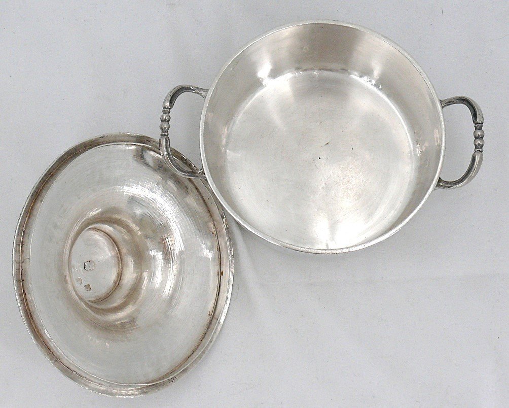 Bouillon En Argent Massif 1er Coq, 1798-1809, Frétel Colombe, Excellent état.-photo-4