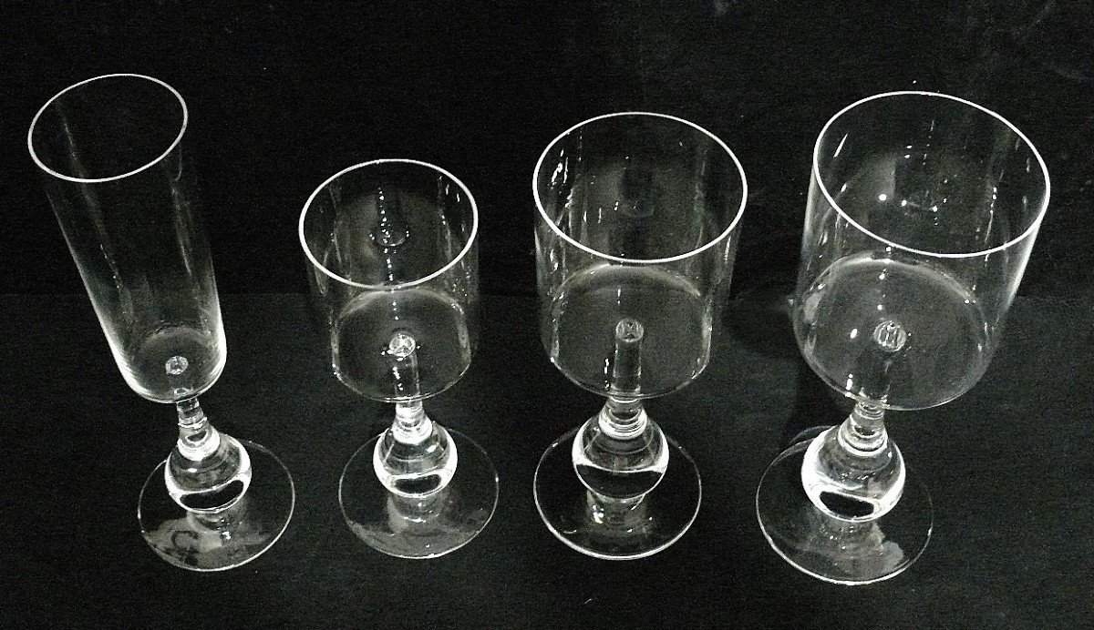 Boris Tabacoff For Baccarat, Service Of 48 Crystal Glasses, José Model.-photo-2