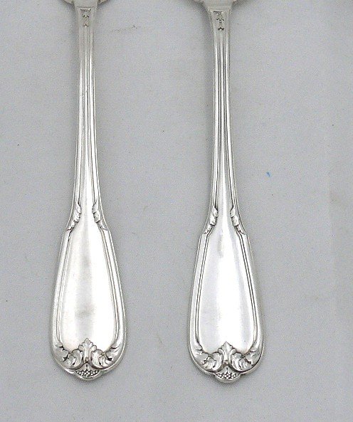 Pierre Queillé, 12 Cutlery Sets For Entremets, Dessert, Solid Silver Minerva, 24 Pieces.-photo-4