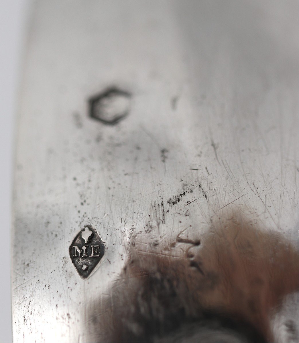 Burgundy Wedding Cup, Old Solid Silver, Feline Head, Edme Meneval.-photo-6