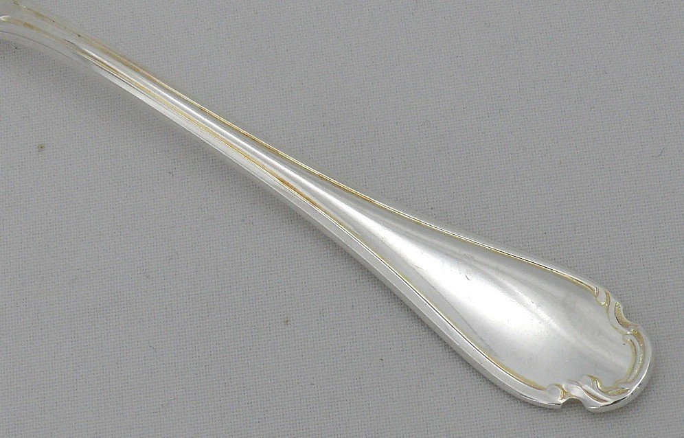 Christofle Modèle Pompadour, 12 Couverts à Entremets/dessert, 24 Pièces, 17 Cm, Métal Argenté.-photo-3
