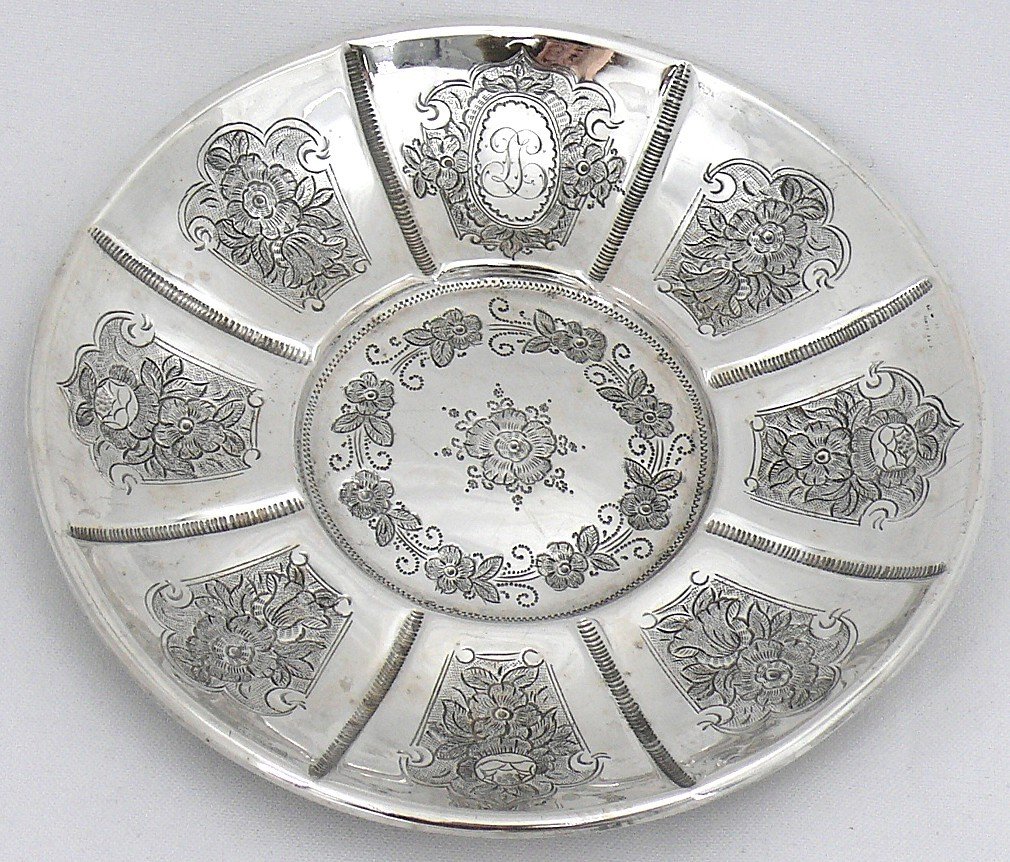 Tasse Et Sous Tasse Argent Gravée, Massif Minerve, Napoléon III, Eugène Roussel-doutre.-photo-4