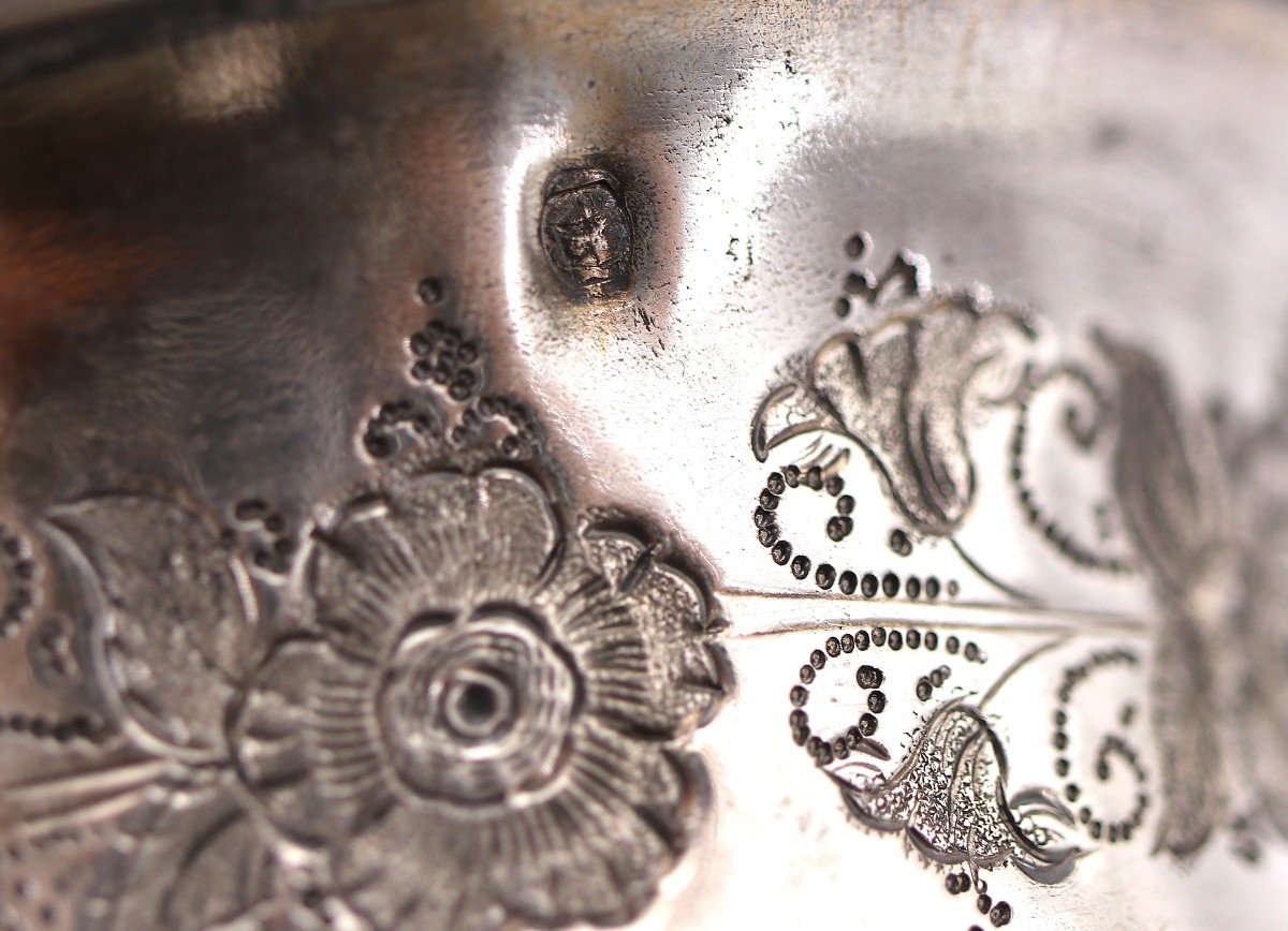 Tasse Et Sous Tasse Argent Gravée, Massif Minerve, Napoléon III, Eugène Roussel-doutre.-photo-7