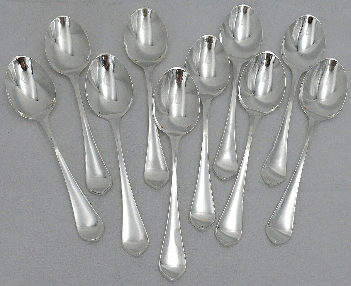 Ercuis Citeaux Model, 52-piece Cutlery Set, Silver-plated Metal, For 8 People, With Knives.-photo-4