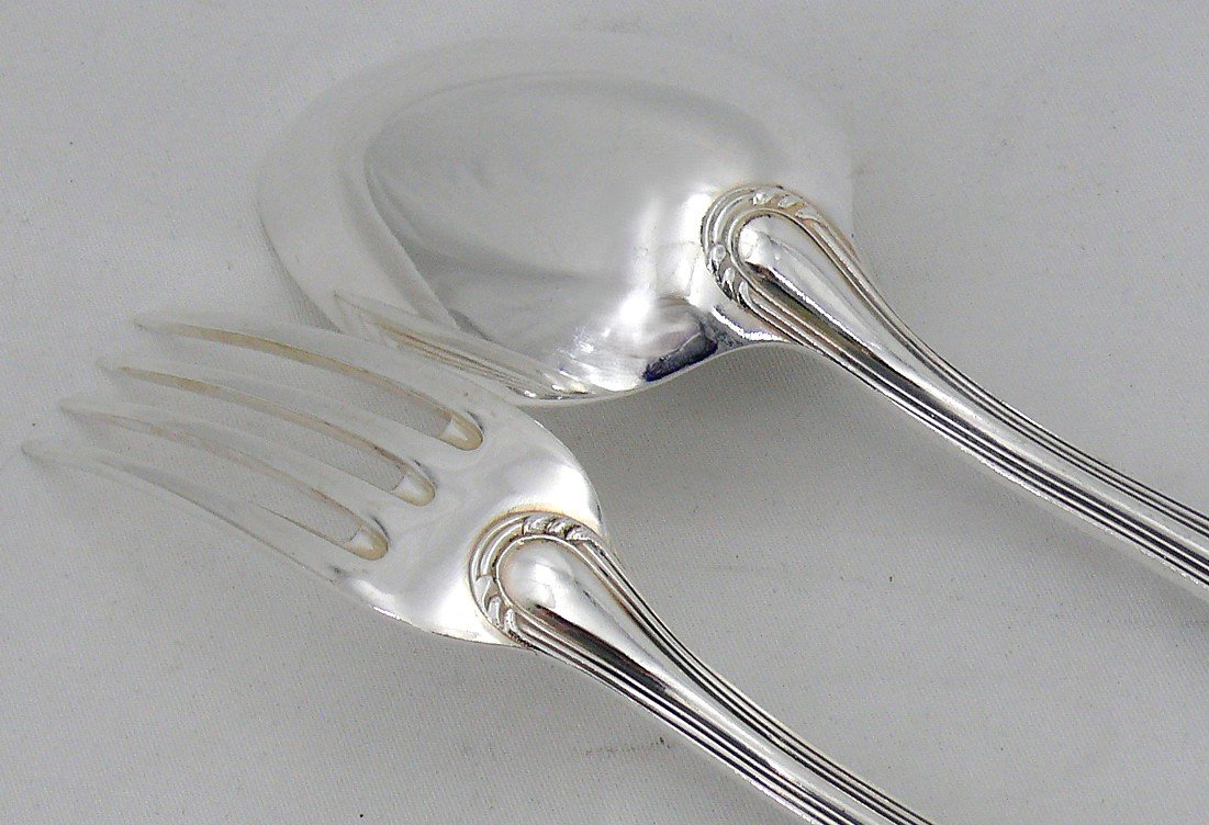 Ercuis Sully Model, 78-piece Silver-plated Metal Cutlery Set, Near New.-photo-4