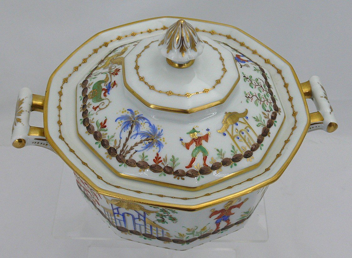 Le Tallec "chinese Circus", Porcelain Terrine, Excellent Condition.-photo-4