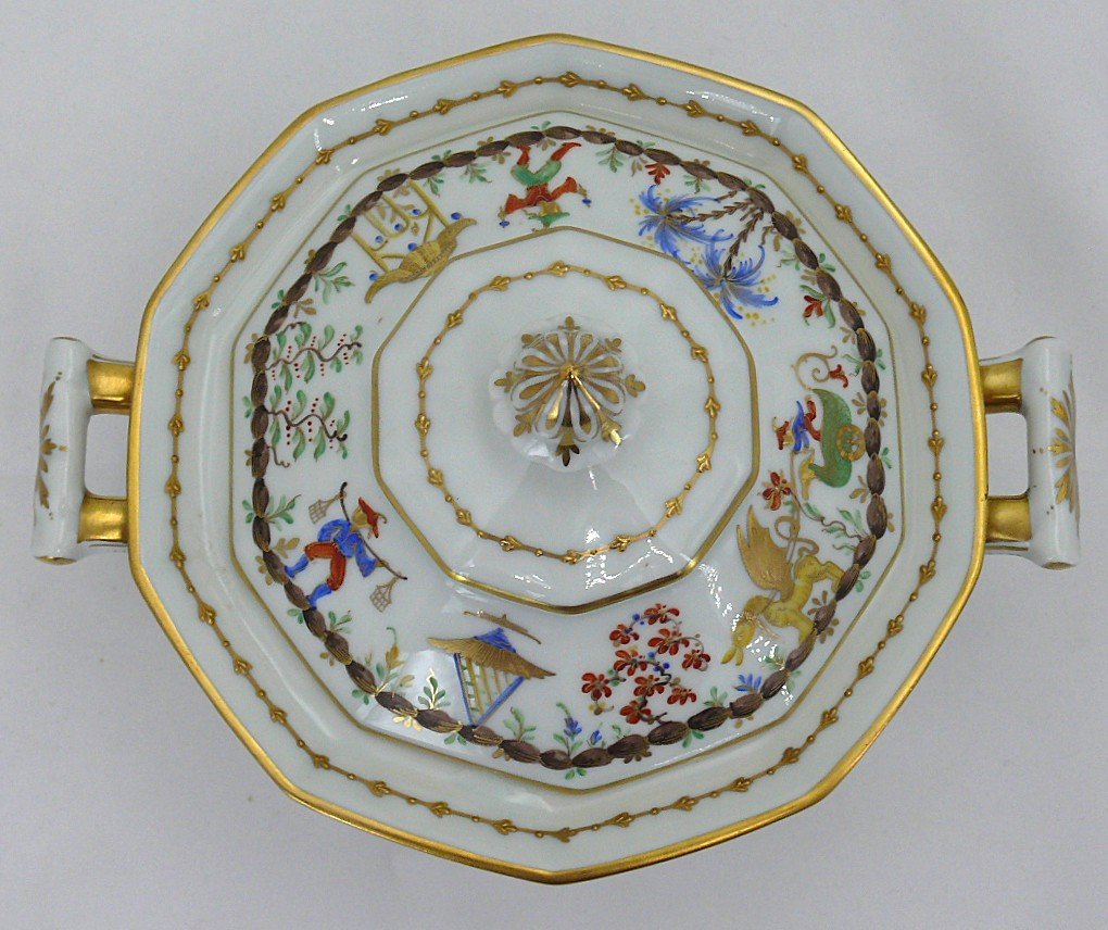 Le Tallec "chinese Circus", Porcelain Terrine, Excellent Condition.-photo-4