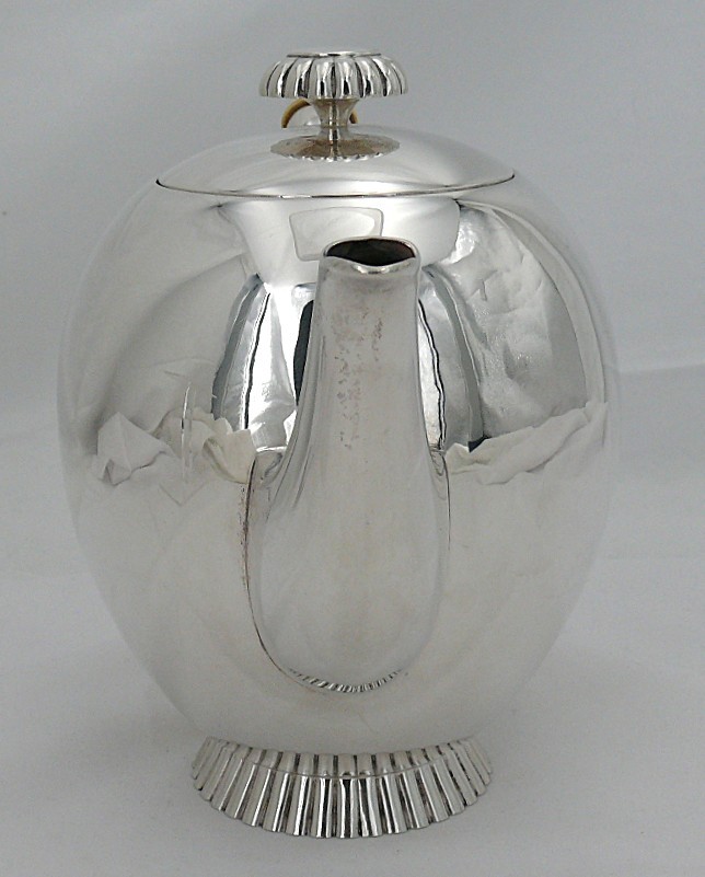Wilkens Und Söhne, Coffee Pot, Jug, Sterling Silver, Art Deco, Excellent Condition.-photo-3