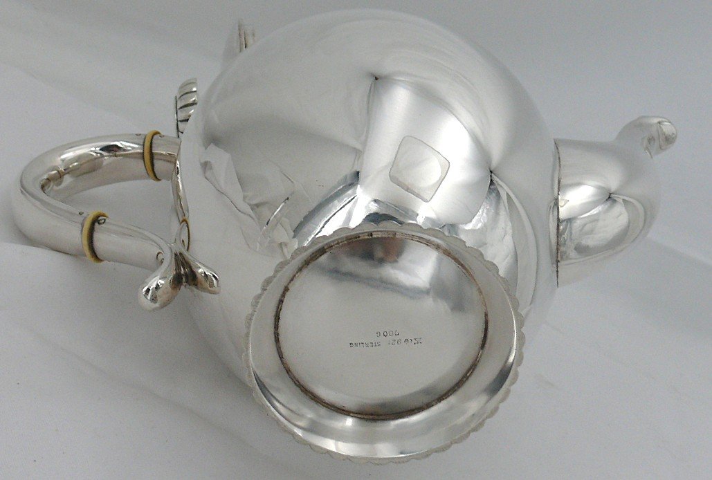 Wilkens Und Söhne, Coffee Pot, Jug, Sterling Silver, Art Deco, Excellent Condition.-photo-6