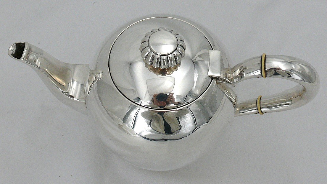 Wilkens Und Söhne, Coffee Pot, Jug, Sterling Silver, Art Deco, Excellent Condition.-photo-7