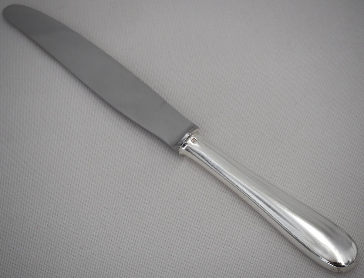 Christofle Modèle Dax, 12 Couteaux De Table En Métal Argenté, En Excellent état.-photo-2