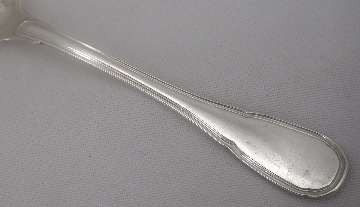 Puiforcat, 10 Teaspoons, Solid Silver Mocha Minerva, Excellent Condition.-photo-3