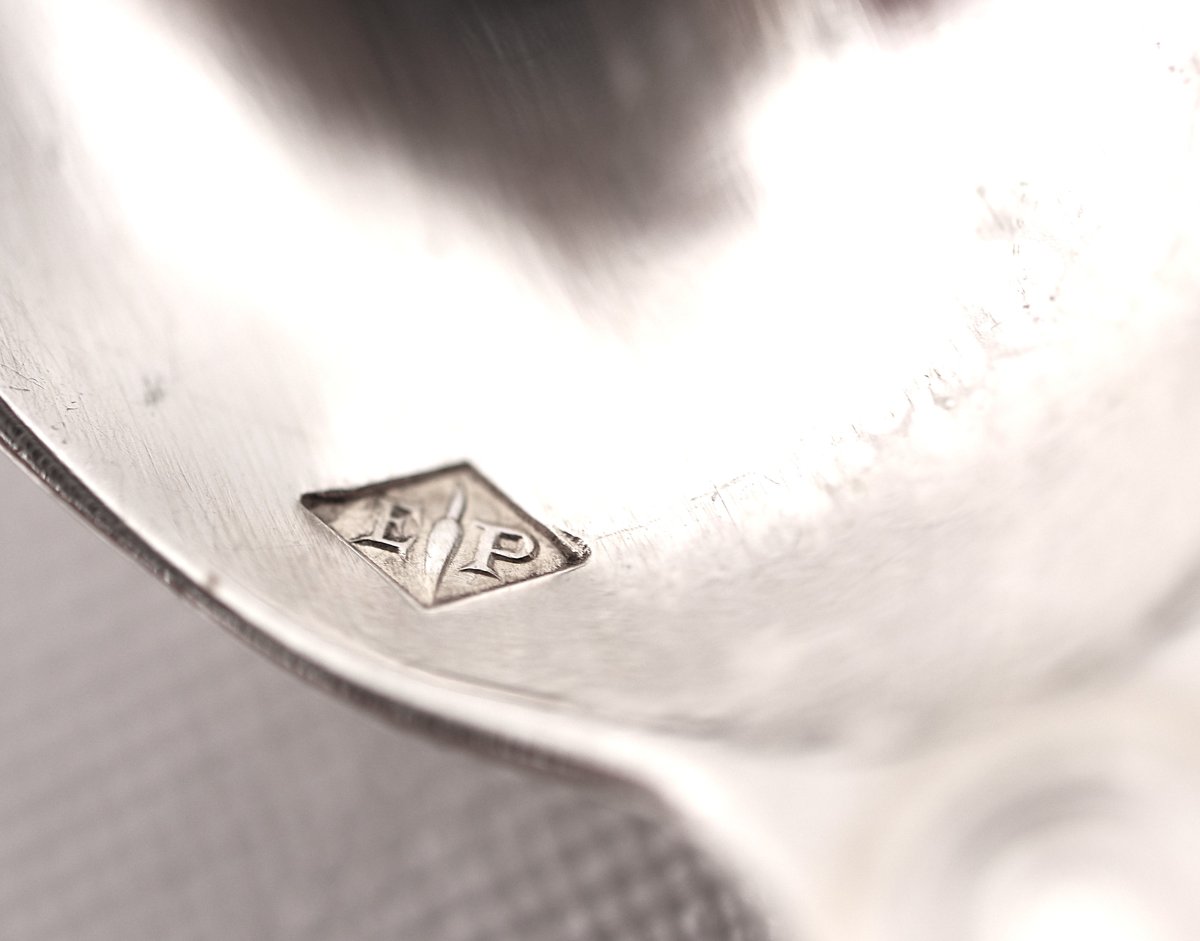 Puiforcat, 10 Teaspoons, Solid Silver Mocha Minerva, Excellent Condition.-photo-4