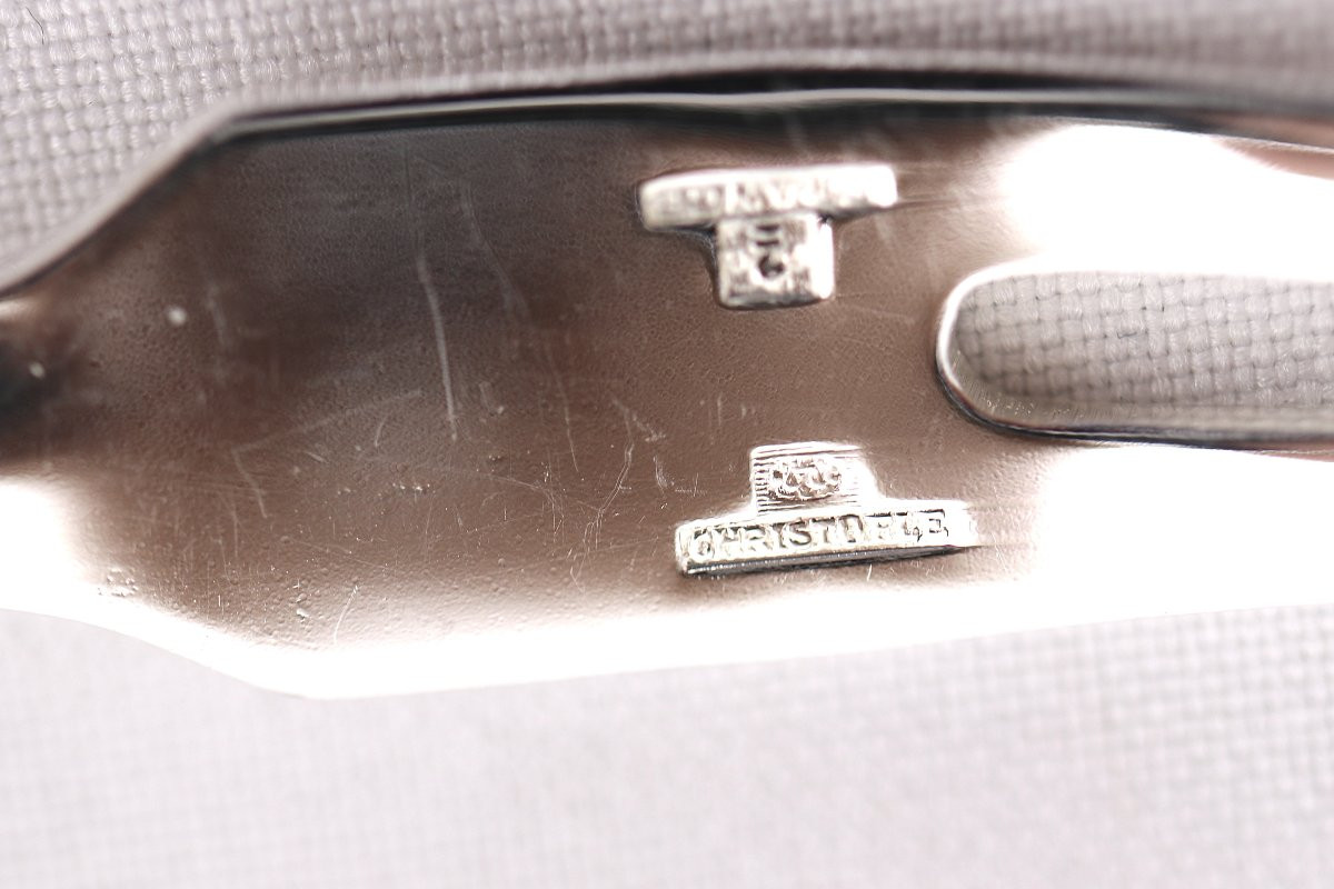 Christofle Spatours Model, 12 Snail And Shellfish Forks, 15.5 Cm, Silver-plated Metal.-photo-5