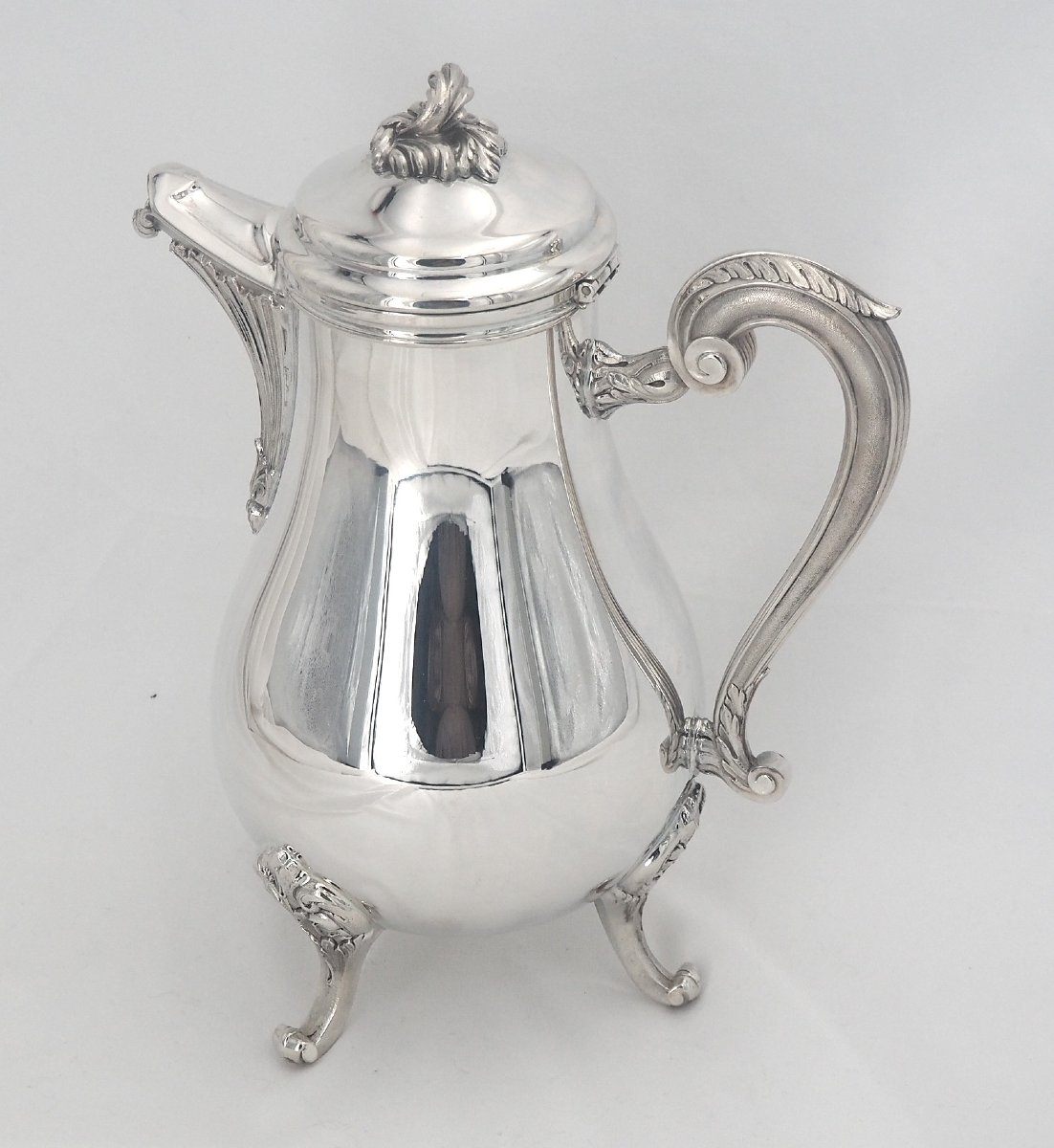 Christofle, Marly Pompadour Model, Jug, Coffee Maker, Teapot, Almost New.-photo-5