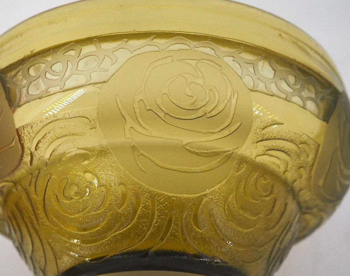 Coupe Legras Montjoye, Art Déco, modèle 'Boileau", excellent état.-photo-3