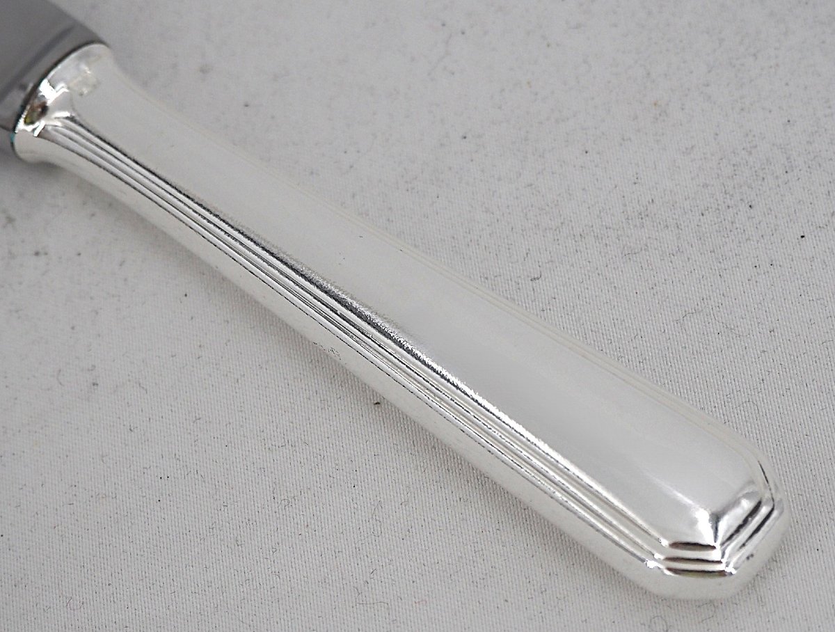 Christofle América Model, Art Deco, 12 Dessert, Cheese And Dessert Knives, Very Good Condition.-photo-4