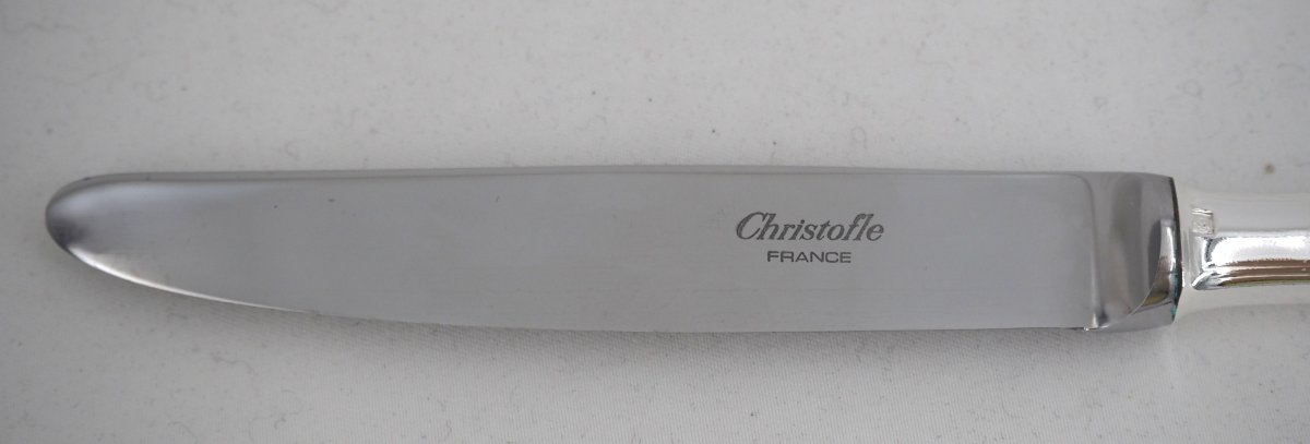 Christofle América Model, Art Deco, 12 Dessert, Cheese And Dessert Knives, Very Good Condition.-photo-2