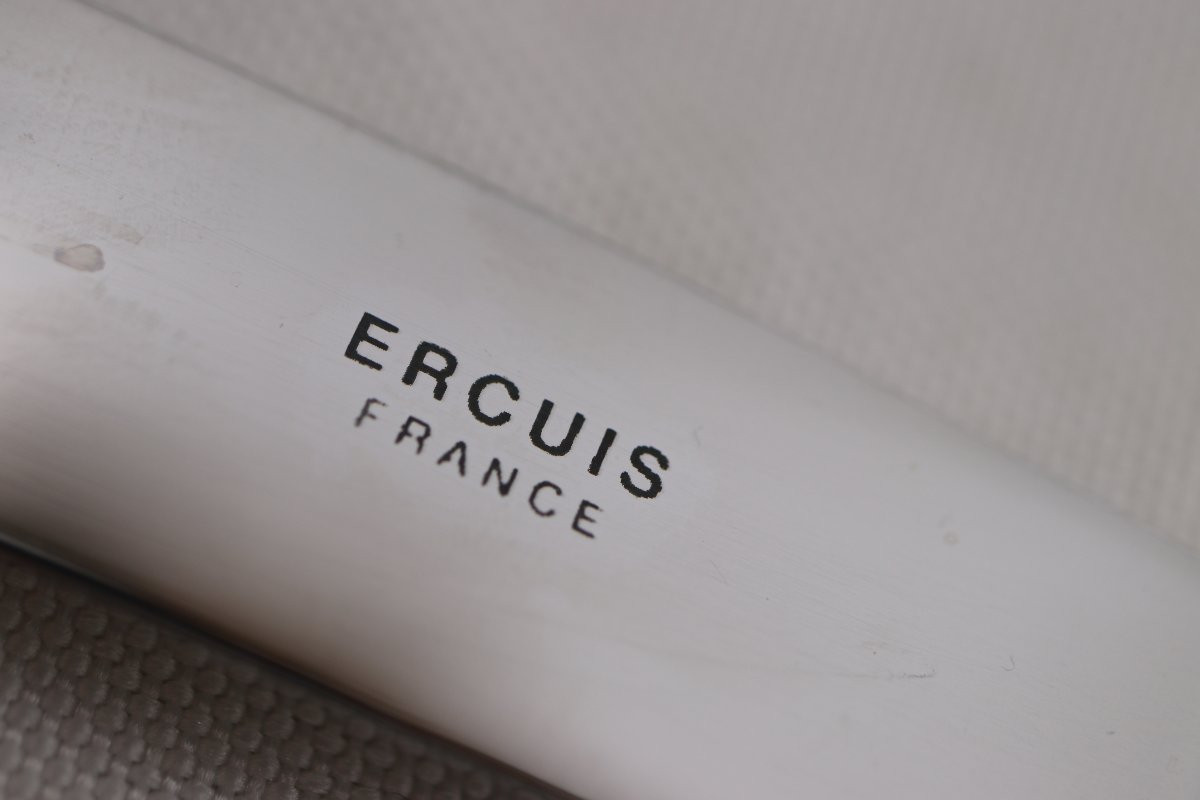 Ercuis Dubarry Model, From Barry, 24 Knives, 12 Table Knives + 12 Cheese Knives, Silver Metal.-photo-4