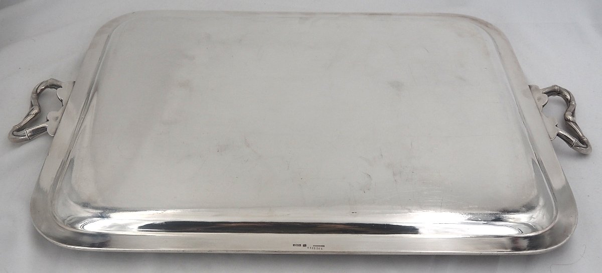 Christofle, Art Nouveau Silver-plated Tray, Very Good Condition.-photo-6