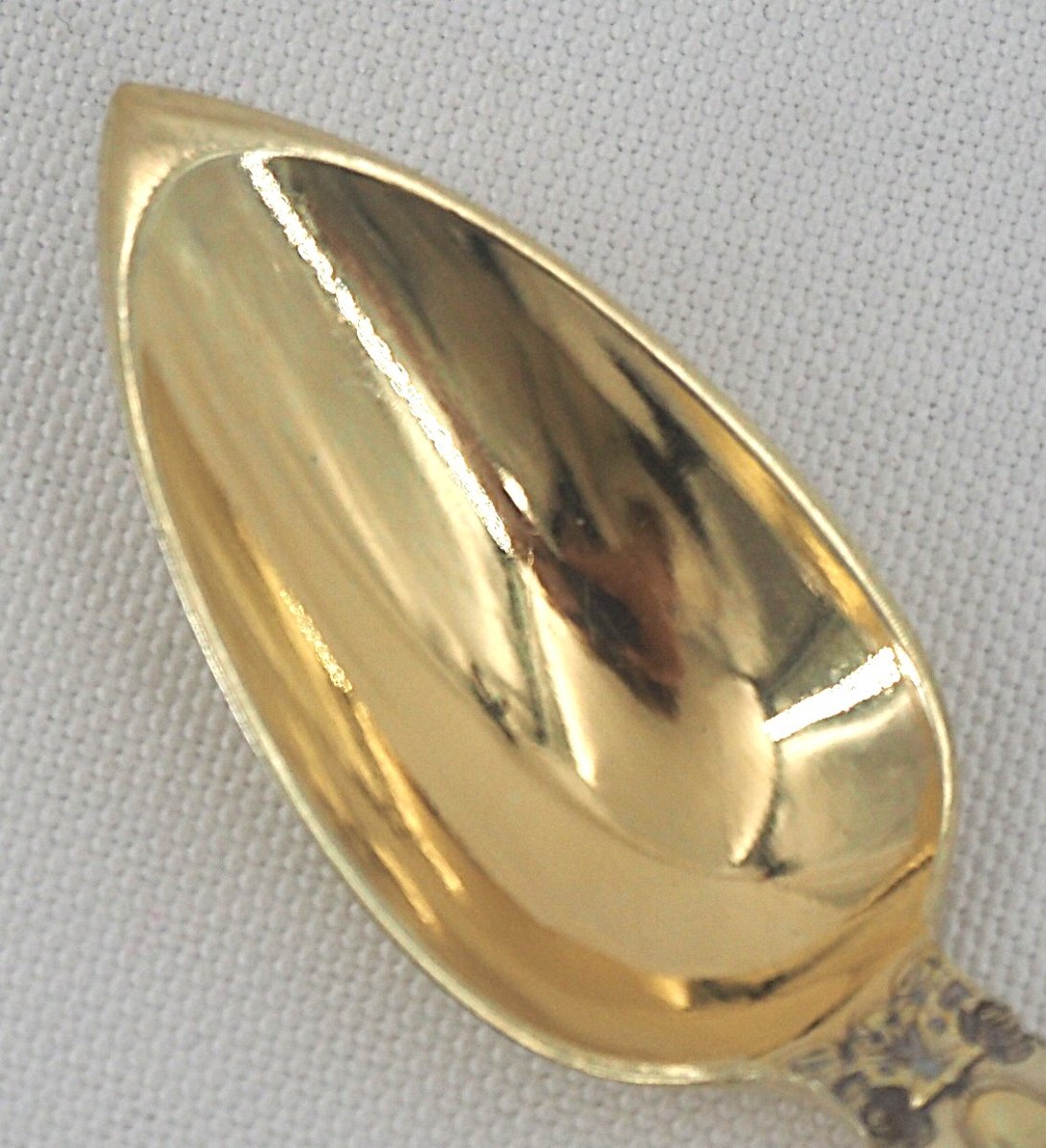 10 cuillères à thé, café en argent massif vermeil, Vieillard, XIXe, 1818-1838.-photo-4