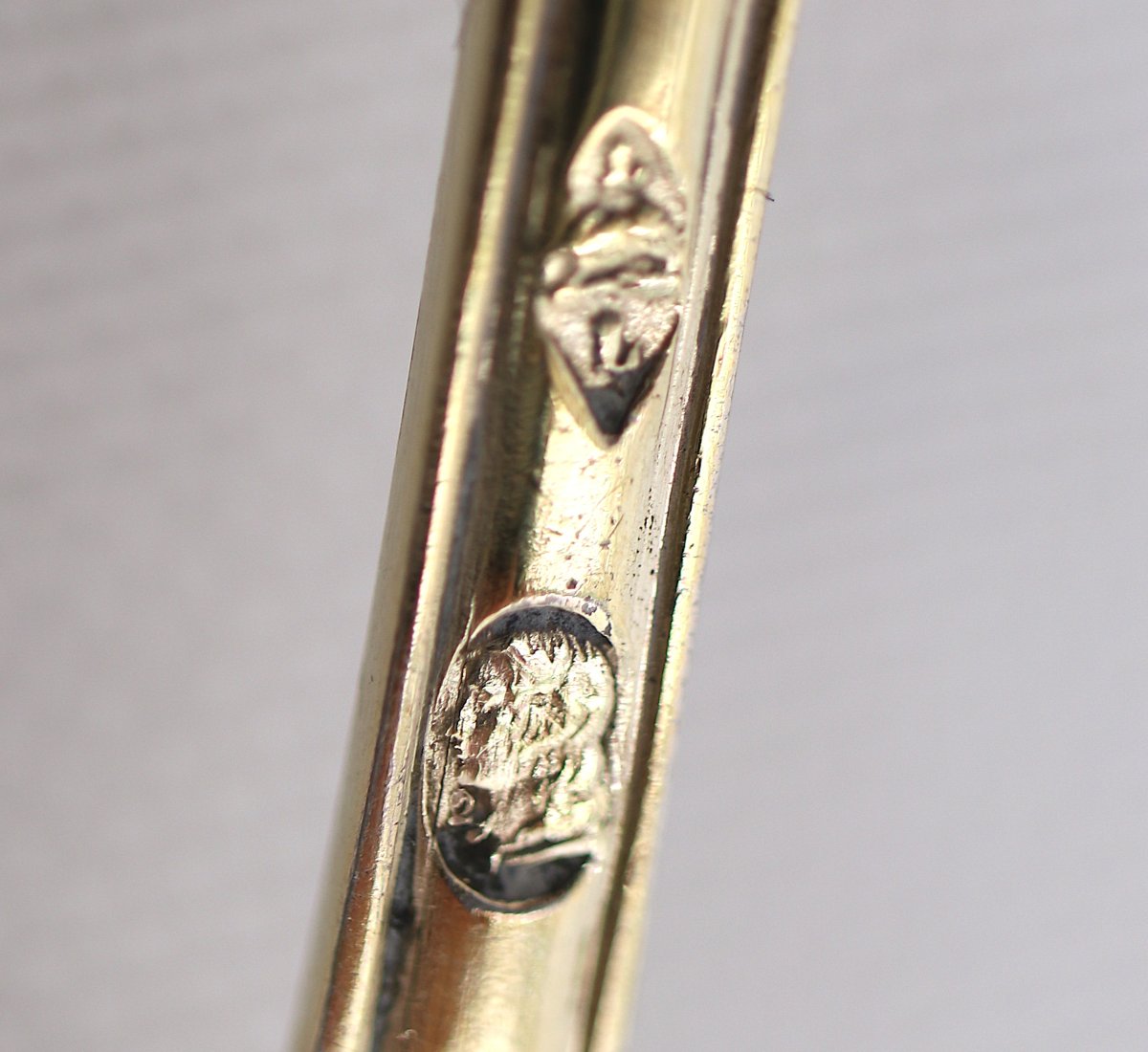 10 cuillères à thé, café en argent massif vermeil, Vieillard, XIXe, 1818-1838.-photo-5