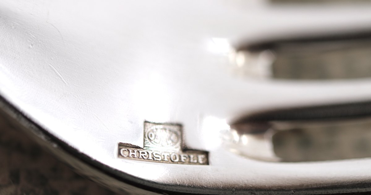 Christofle Spatours Model, 37-piece Silver-plated Cutlery Set, Excellent Condition.-photo-5