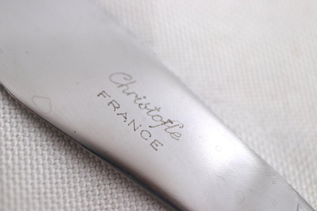 Christofle Orly Model, 24-piece Cutlery Set With Knives, For 6 People, Excellent Condition.-photo-5