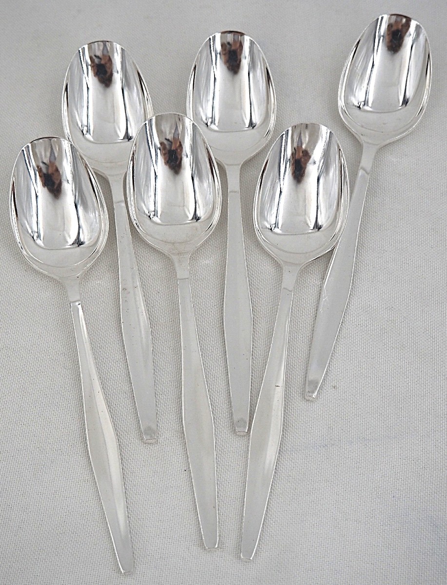 Christofle Orly Model, 24-piece Cutlery Set With Knives, For 6 People, Excellent Condition.-photo-6