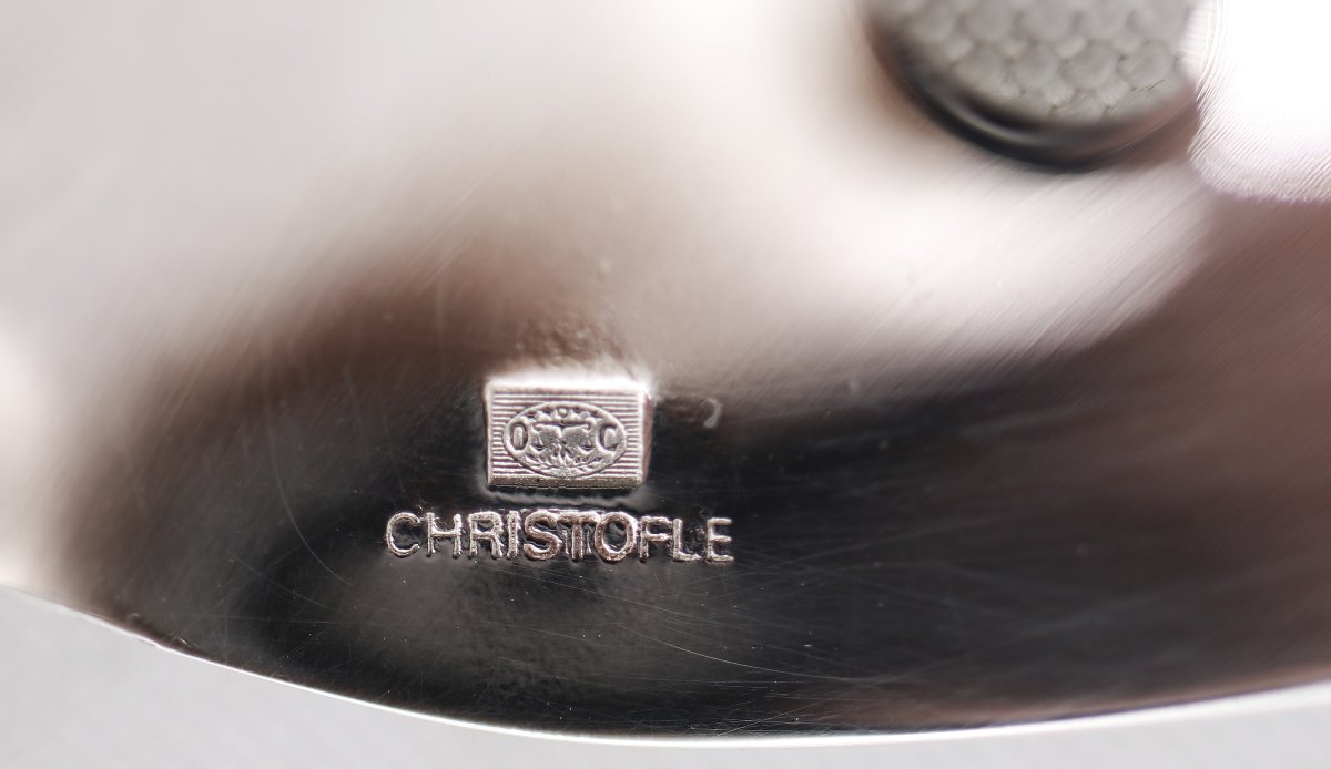 Christofle, Ice/ice Cube Set, Silver-plated Metal And Ebony, Near New Condition.-photo-6