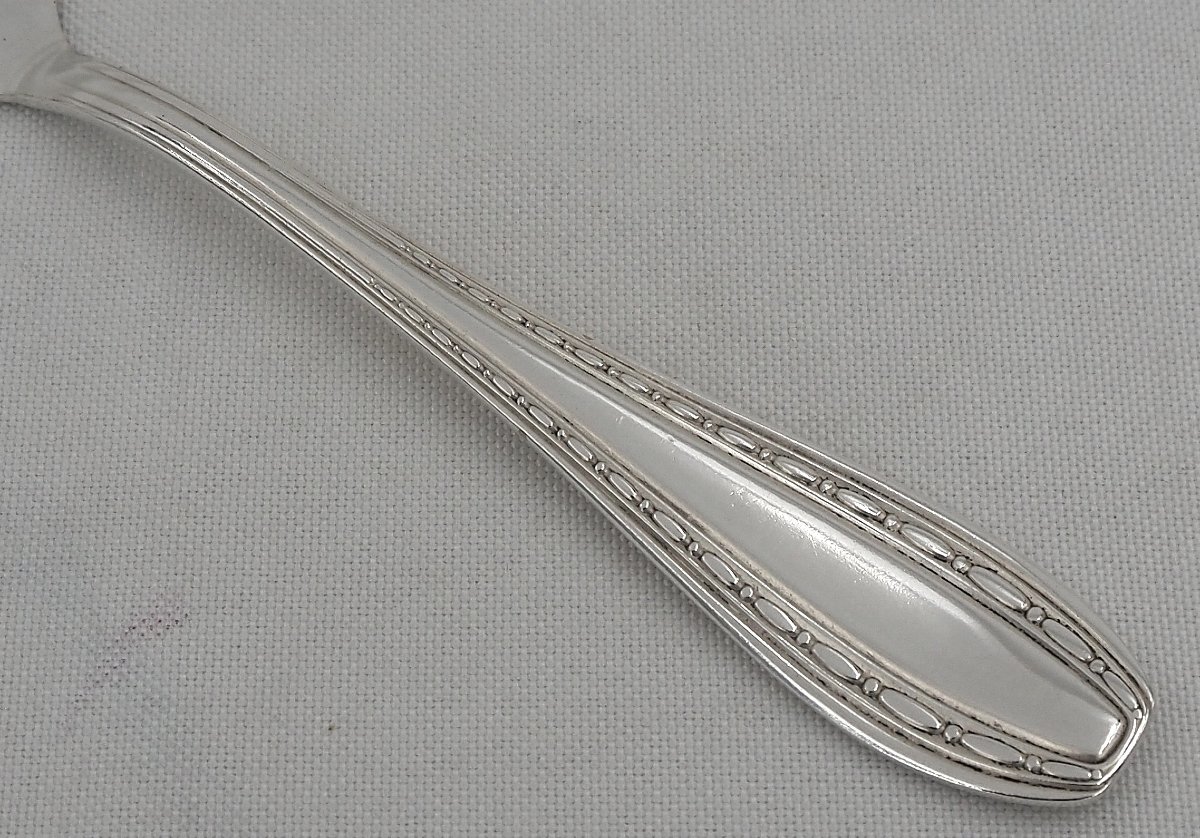 Ercuis Model Toledo, Art Deco, 26-piece Fish Set, In Silver-plated Metal.-photo-4