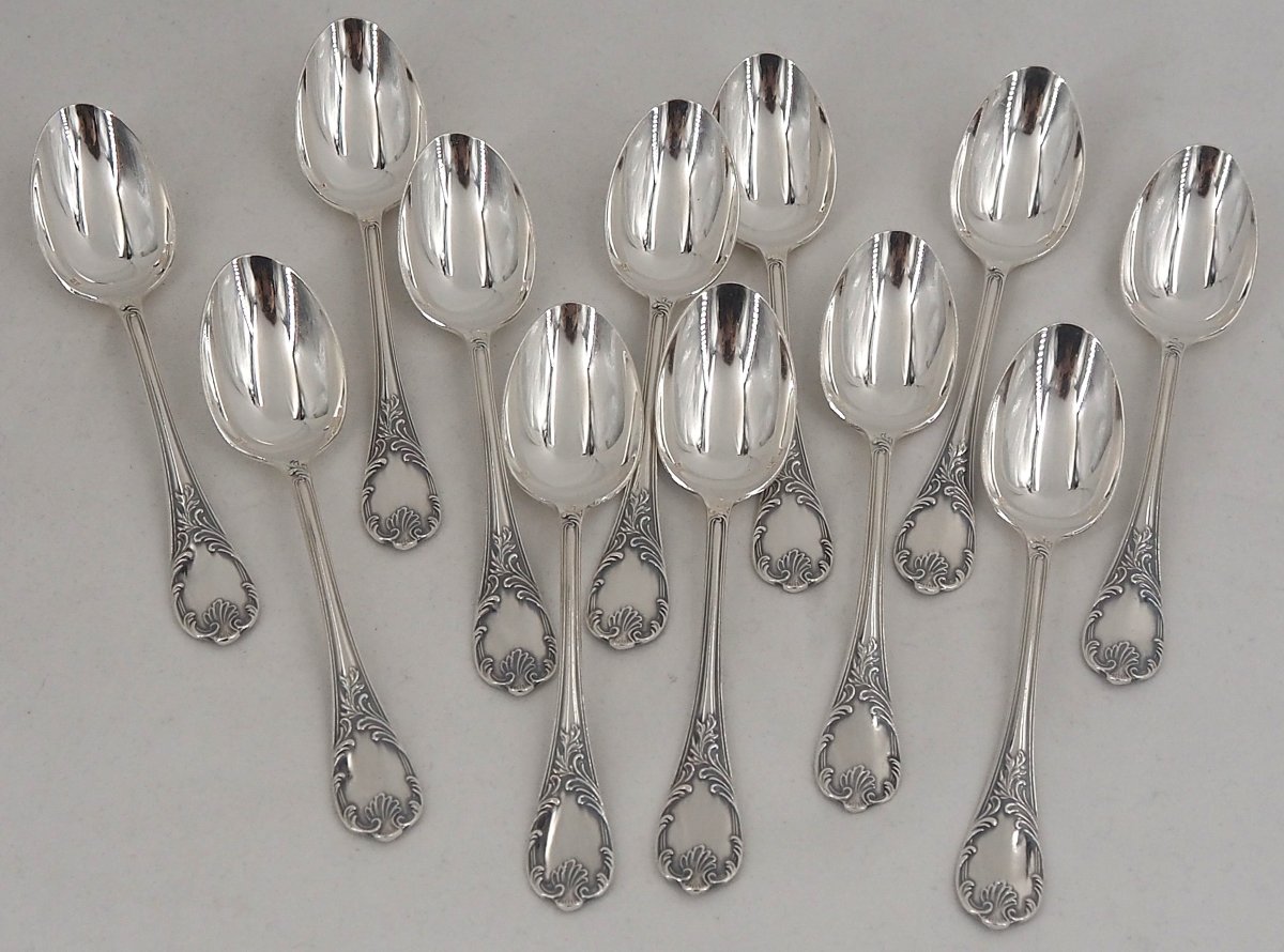 Christofle modèle Marly, ménagère set de 37 pièces en métal argenté, en excellent état.-photo-1