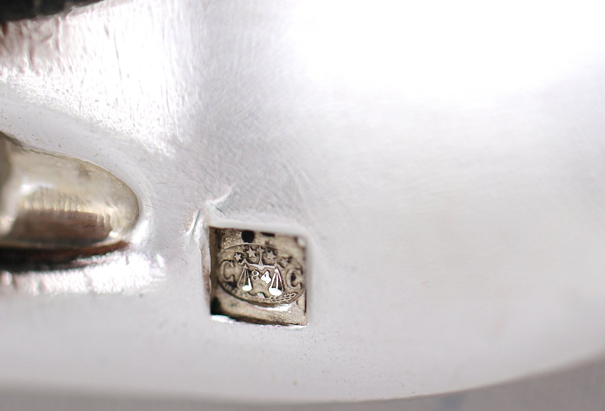 Christofle modèle Marly, ménagère set de 38 pièces en métal argenté, monogrammée "LR".-photo-5