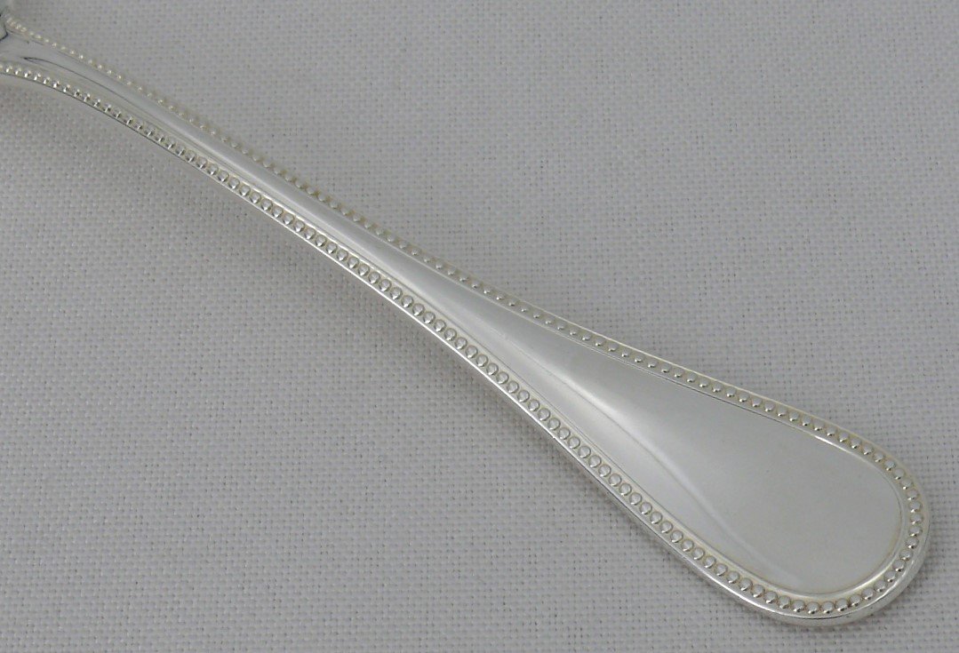Christofle Perles Model, 12 Table Settings, 24 Pieces, Silver-plated Metal, Excellent Condition.-photo-4
