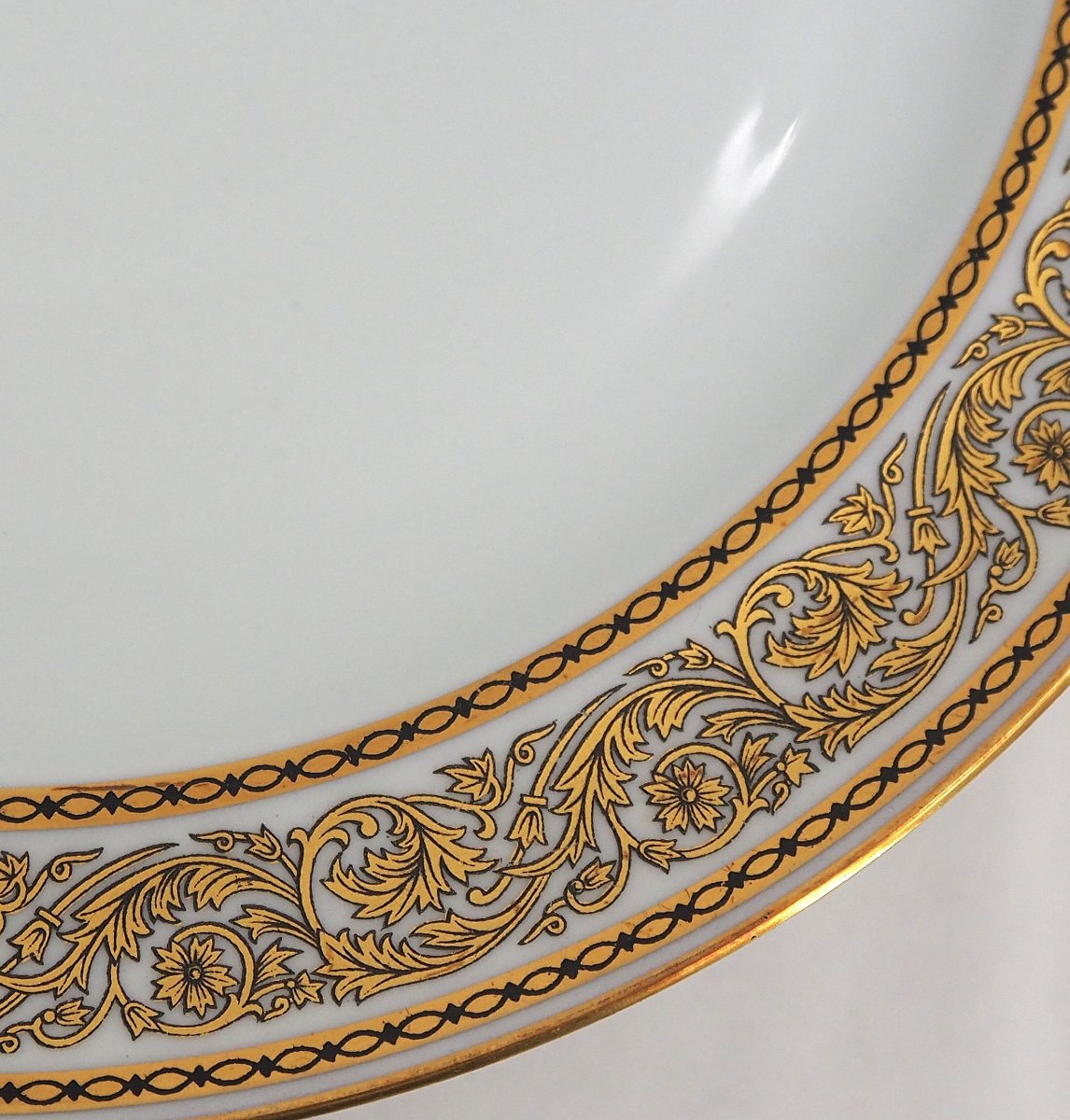 Bernardaud, Limoges Chinon Model, 10 Dinner Plates, 24.8 Cm, Perfect Condition.-photo-4