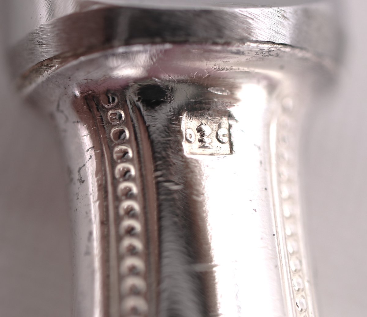 Christofle Perles Model, 12 Dessert, Cheese And Dessert Knives, In Silver-plated Metal.-photo-4