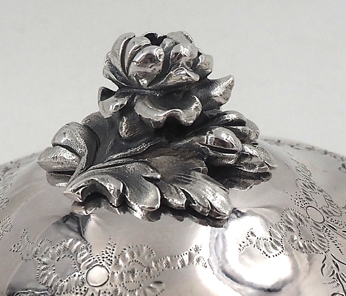 Bordeaux, Solid Silver Sugar Bowl XVIII, Joseph Roger, Received In 1778, Excellent Condition.-photo-3