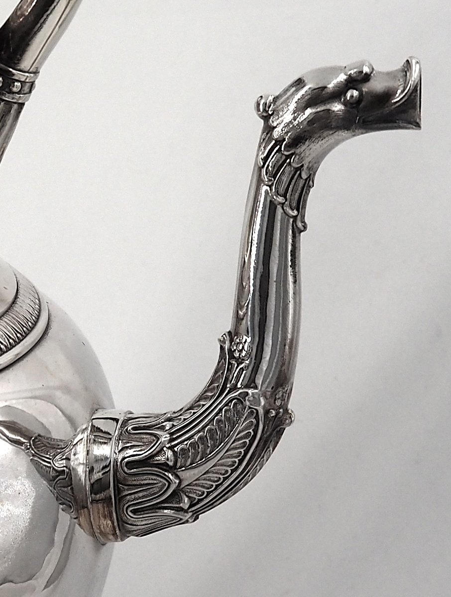 Tétard Frères, Tea Fountain, Kettle, Minerva Solid Silver, 1.8 Kg, Excellent Condition.-photo-1