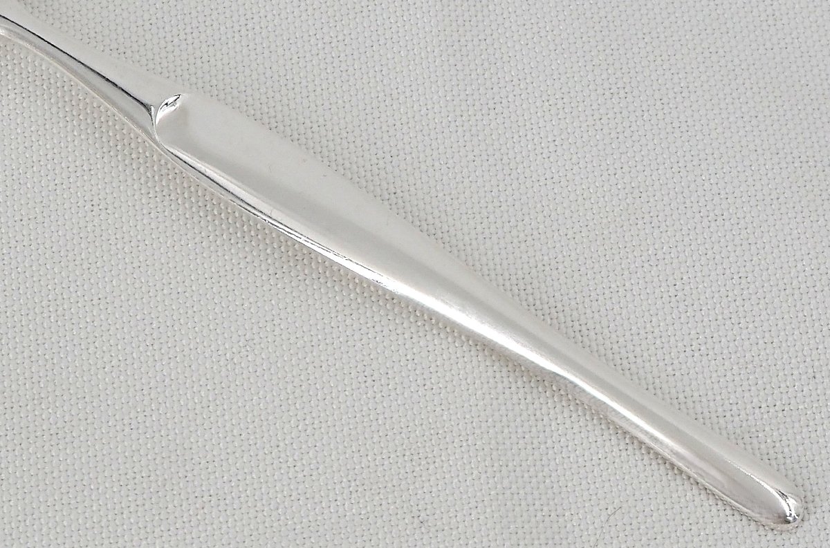 Christofle modèle Duo, Tapio Wirkkala, 12 couverts à entremets, dessert, 24 pièces, 17,8 cm.-photo-3