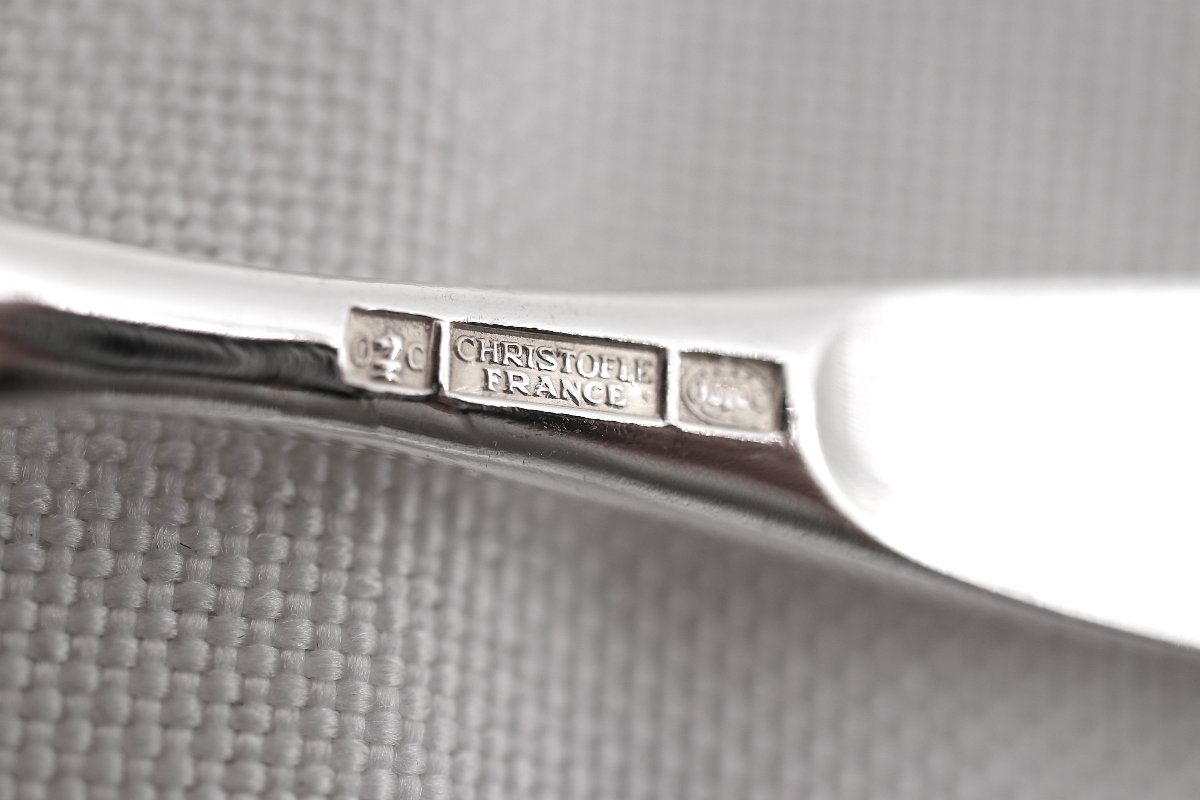 Christofle modèle Duo, Tapio Wirkkala, 12 couverts à entremets, dessert, 24 pièces, 17,8 cm.-photo-5