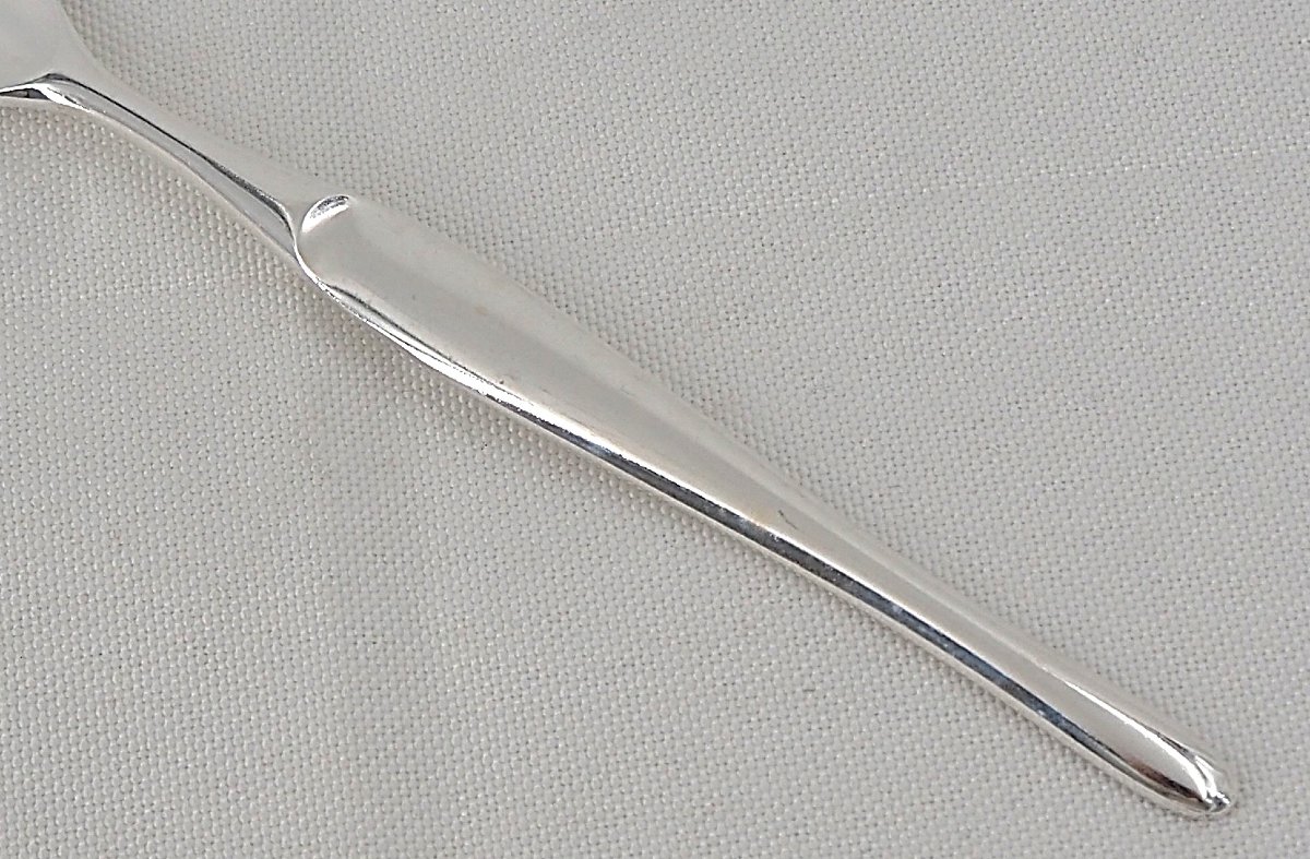 Christofle modèle Duo, Tapio Wirkkala, 12 couverts à poisson, 24 pièces en métal argenté.-photo-4