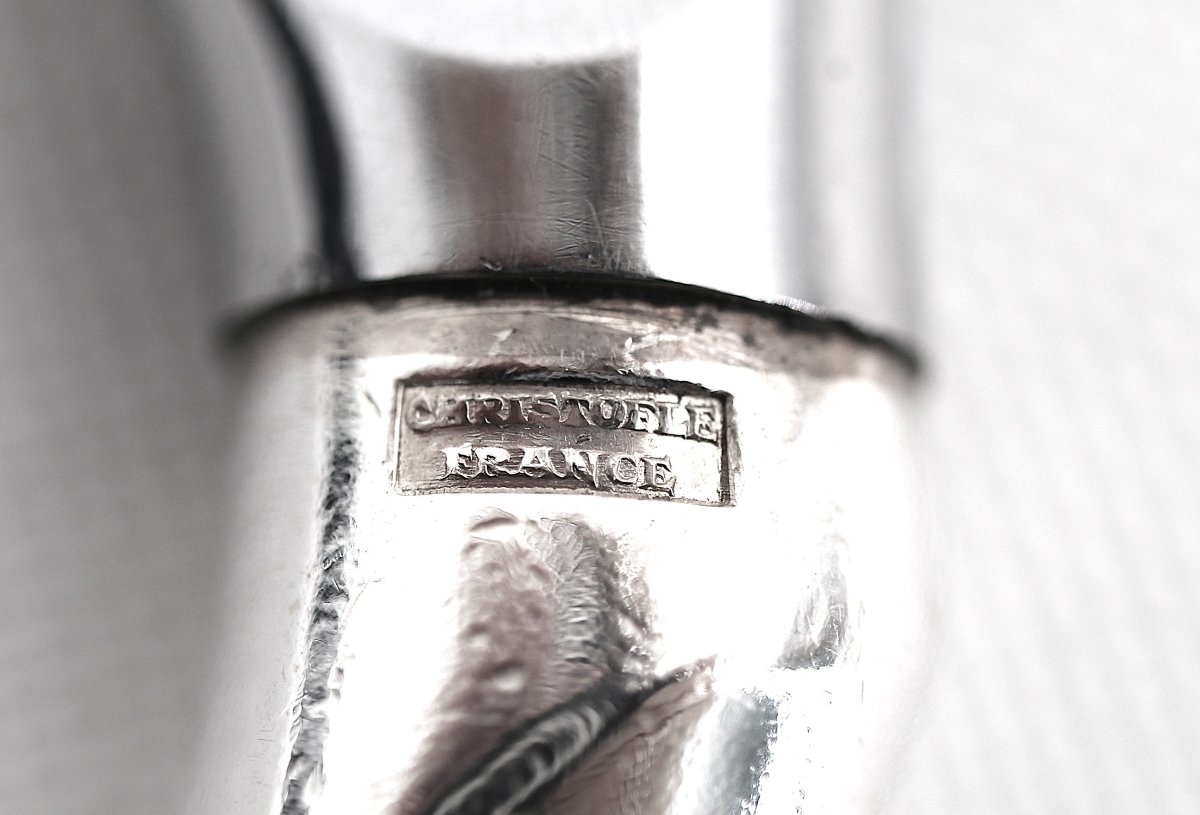 Christofle 61-piece Cutlery Set, Duo Model, Tapio Wirkkala, With Silver-plated Metal Knives.-photo-6