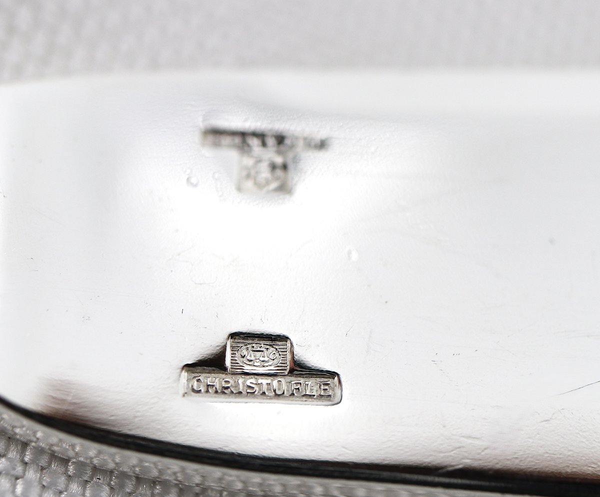 Christofle modèle Marly, 12 couverts à poisson 24 pièces, métal argenté, excellent état.-photo-5